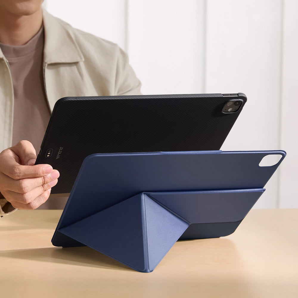 iPad Air 11 M4 / M3 / M2 Kılıf Folio 3 Siyah, Kalem Bölmeli Standlı