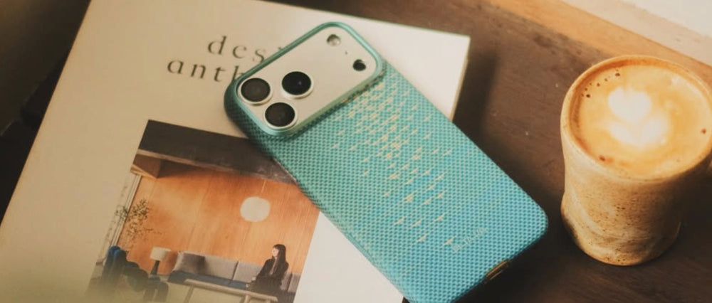 iPhone Air Karbon Kılıf MagSafe Uyumlu Aramid Fiber - Edge Lucid Blue