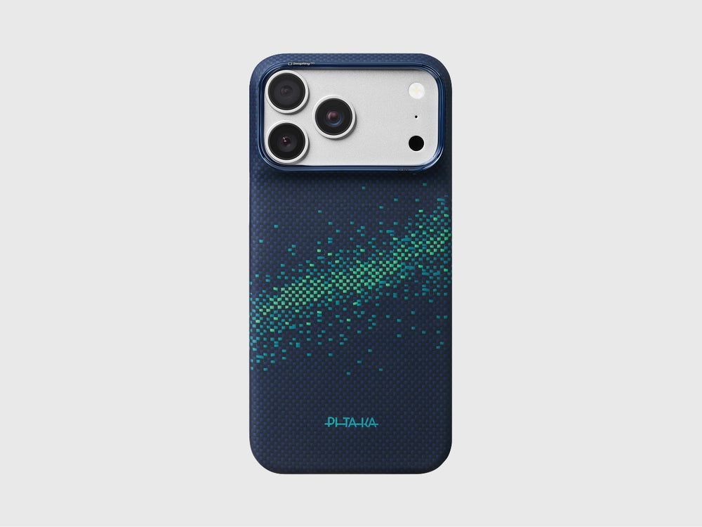 iPhone 18 Pro Karbon Kılıf MagSafe Uyumlu Aramid Fiber - Edge Nearfield Blue
