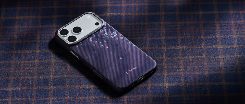iPhone 17 Pro Max Karbon Kılıf MagSafe Uyumlu Aramid Fiber - Edge Midnight Black