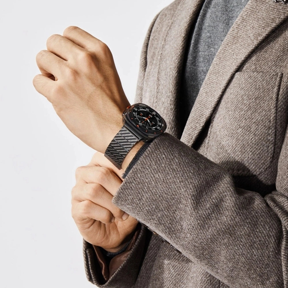 Galaxy Watch Karbon Fiber Kordon Modern Serisi Black-Grey Twill