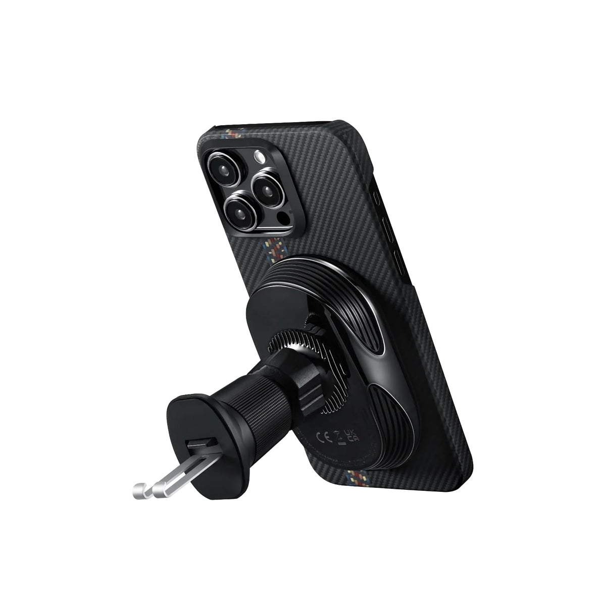 Pitaka MagEZ Pro 2 Magsafe Şarj Özellikli Qi2 Aramid Fiber Araç Telefon Tutucu