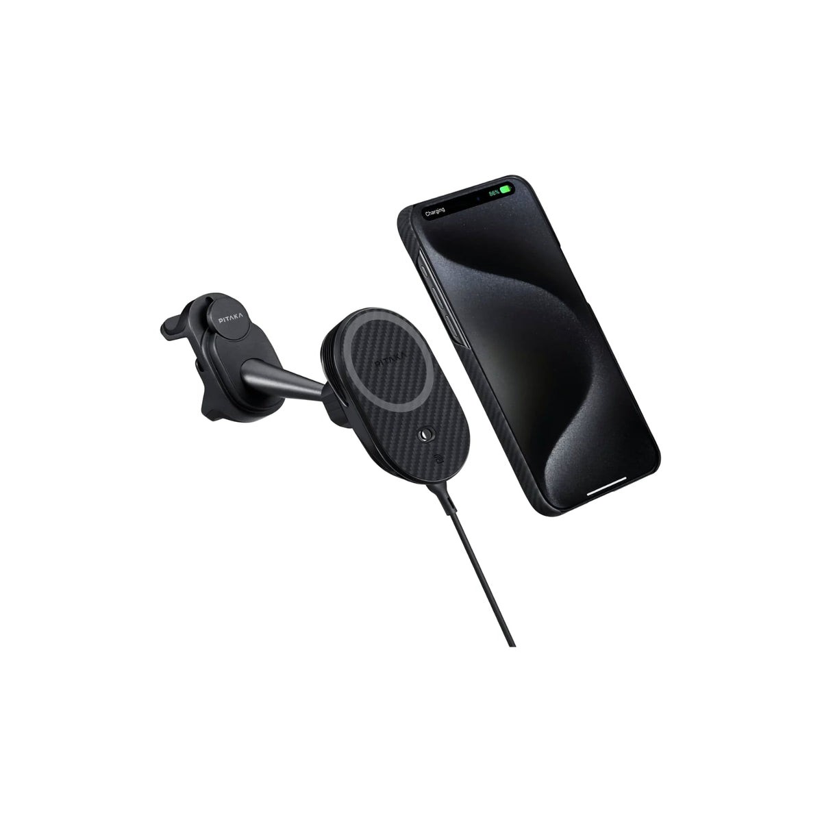 MagEZ Pro 2 Tesla Model Y ve Model 3 uyumlu Magsafe Şarj Özellikli Qi2 Aramid Fiber Araç Telefon Tutucu