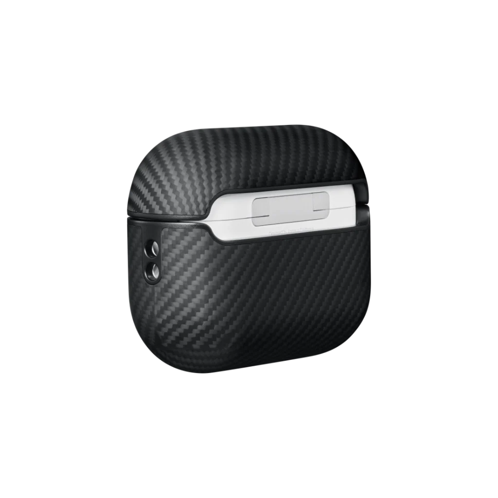Aramid Fiber MagSafe Uyumlu AirPods Pro 2 Kılıf Black-Gray Twill