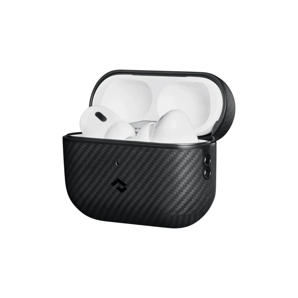 Aramid Fiber MagSafe Uyumlu AirPods Pro 2 Kılıf Black-Gray Twill