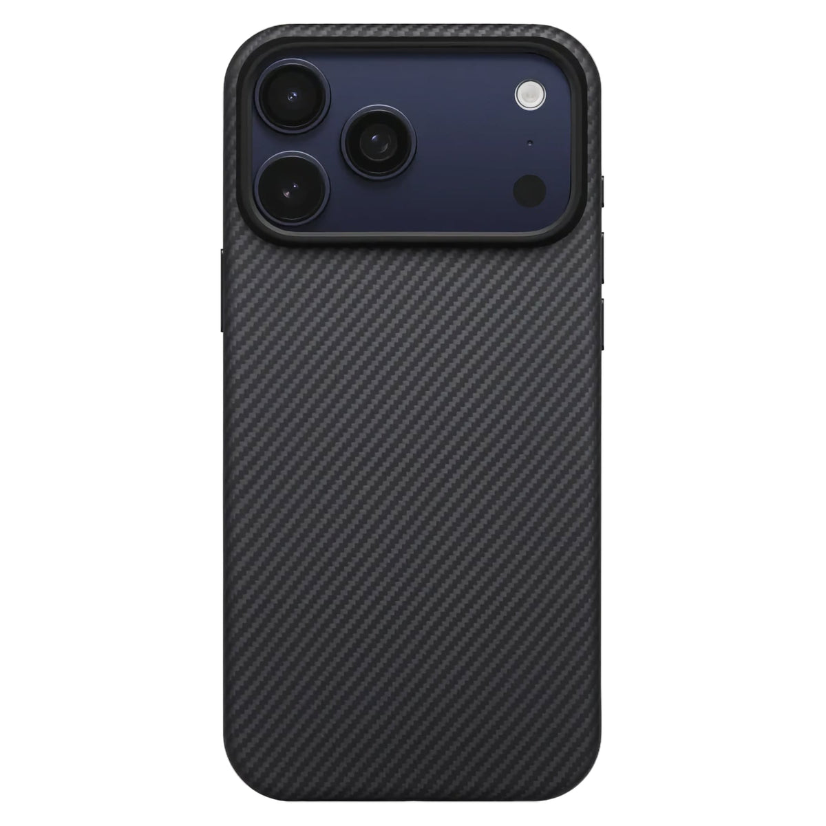 iPhone 17 Pro Max Karbon Kılıf MagSafe Uyumlu Aramid Fiber - Summa 600D Black Gray