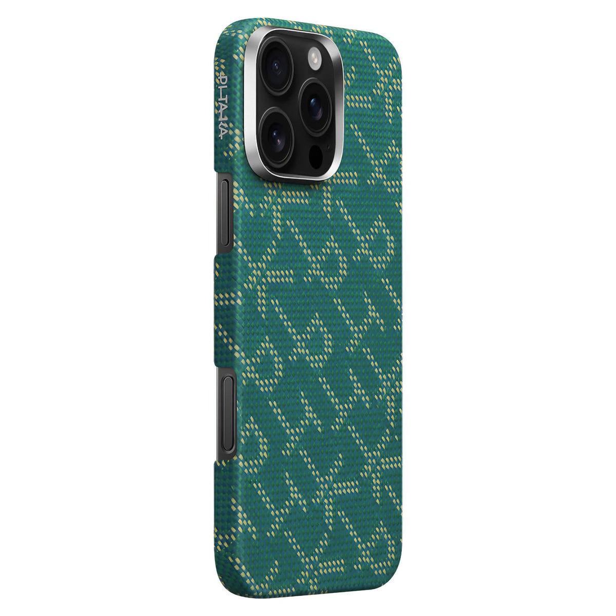 Pitaka Monogram iPhone 16 Pro Max MagSafe Uyumlu Aramid Fiber Kılıf Yeşil