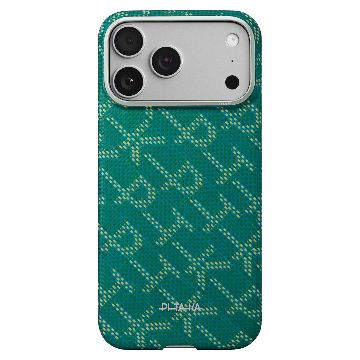 Monogram iPhone 17 Pro MagSafe Uyumlu Aramid Fiber Kılıf Yeşil