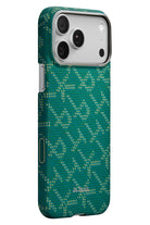 Pitaka Monogram iPhone 17 Pro MagSafe Uyumlu Aramid Fiber Kılıf Yeşil