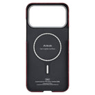 Pitaka Monogram iPhone 17 Pro Max MagSafe Uyumlu Aramid Fiber Kılıf Kırmızı