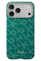 Pitaka Monogram iPhone 17 Pro Max MagSafe Uyumlu Aramid Fiber Kılıf Yeşil