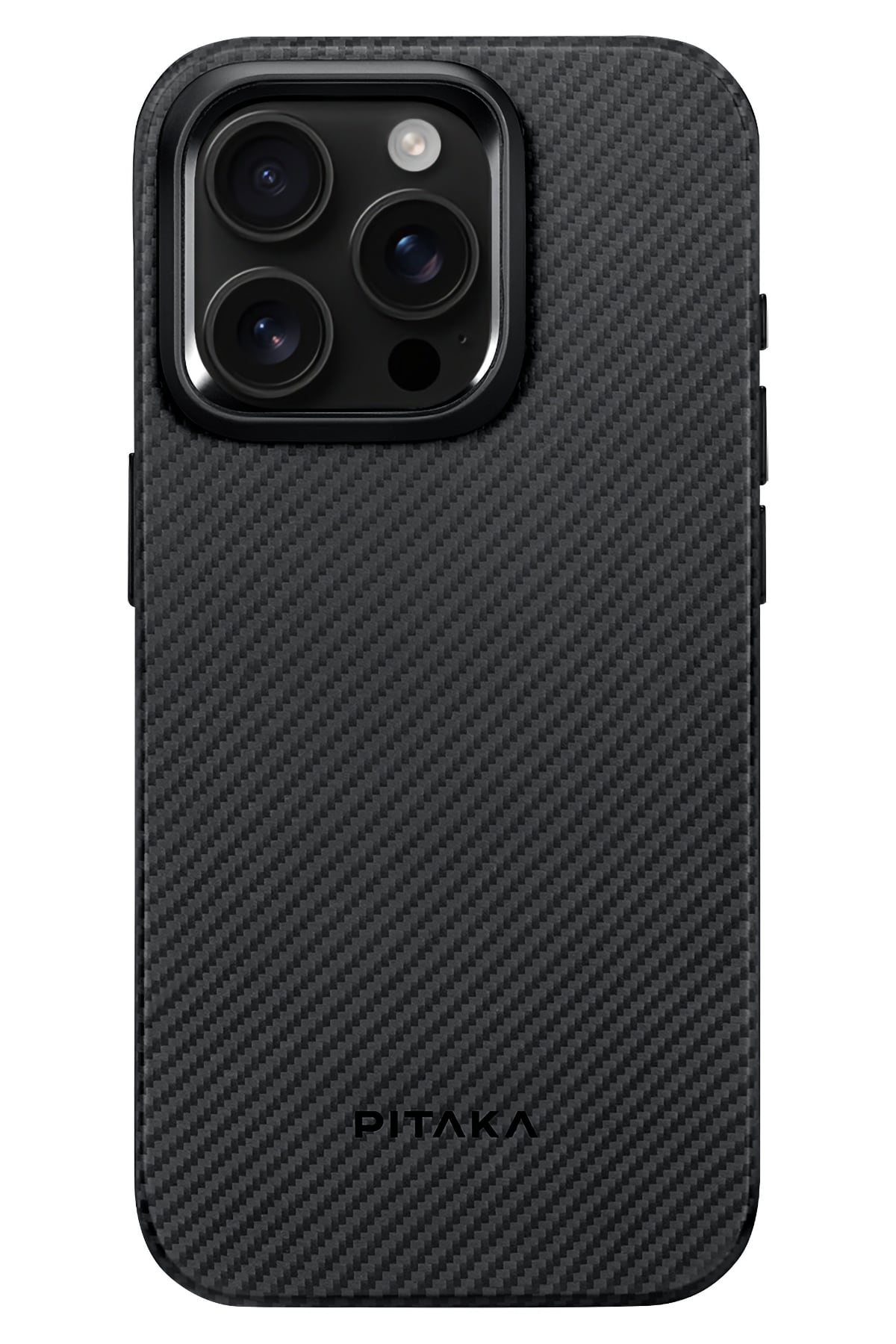 Pitaka Classic Military-Grade iPhone 15 Pro Max MagSafe Uyumlu 600D Aramid Fiber Kılıf Siyah