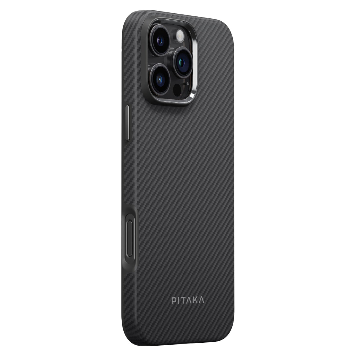 iPhone 16 Pro Karbon Kılıf MagSafe Uyumlu Aramid Fiber - Summa 600D Black Gray
