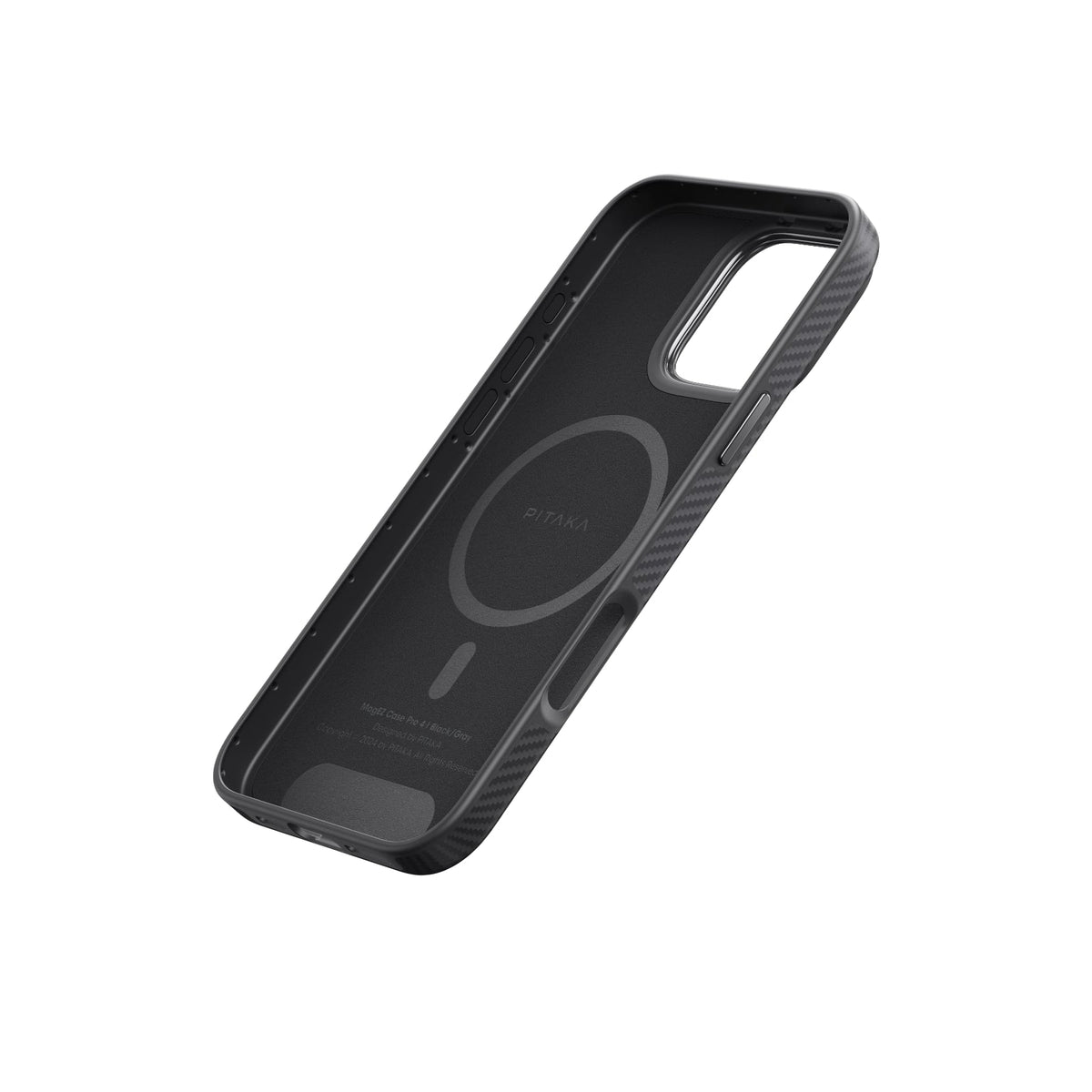 iPhone 16 Pro Karbon Kılıf MagSafe Uyumlu Aramid Fiber - Summa 600D Black Gray