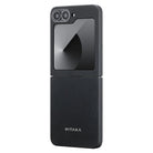 Pitaka Galaxy Z Flip6 Karbon Kılıf MagSafe Uyumlu Aramid Fiber - Edge 600D Black Gray