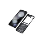 Pitaka Galaxy Z Flip6 Karbon Kılıf MagSafe Uyumlu Aramid Fiber - Edge 600D Black Gray