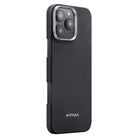 Pitaka iPhone 16 Pro Karbon Kılıf MagSafe Uyumlu Aramid Fiber - Edge 600D Black Gray Yüzük Standlı