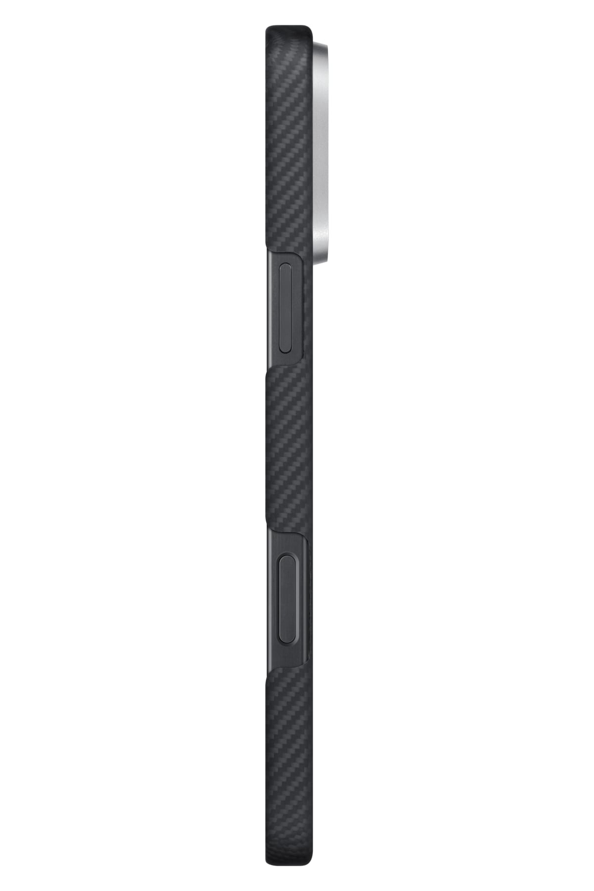 Pitaka Classic Ultra Slim Yüzük Standlı iPhone 16 Pro Max MagSafe Uyumlu 600D Aramid Fiber Kılıf Siyah