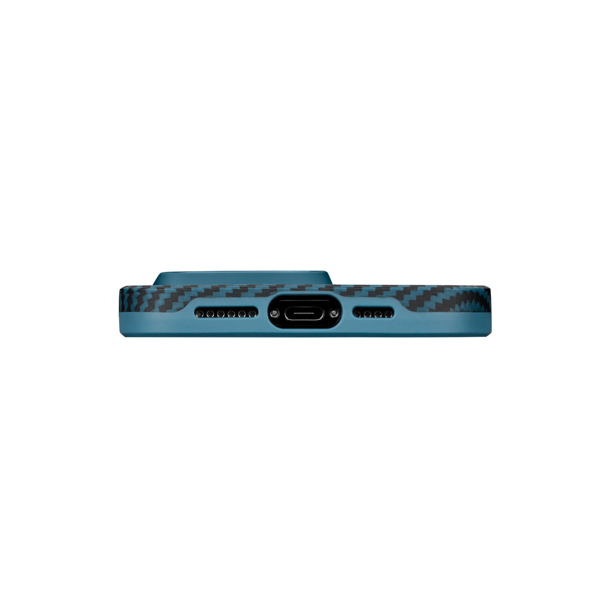 iPhone 15 Pro Karbon Kılıf MagSafe Uyumlu Aramid Fiber - Cairn 1500D Black Blue