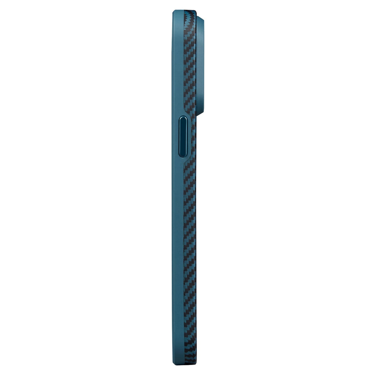 iPhone 15 Pro Max Karbon Kılıf MagSafe Uyumlu Aramid Fiber - Cairn 1500D Black Blue