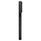 Pitaka iPhone 15 Pro Max Karbon Kılıf MagSafe Uyumlu Aramid Fiber - Cairn 1500D Black Gray