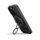 Pitaka iPhone 16 Pro Max Karbon Kılıf MagSafe Uyumlu Aramid Fiber - Cairn 600D Black Gray Yüzük Standlı