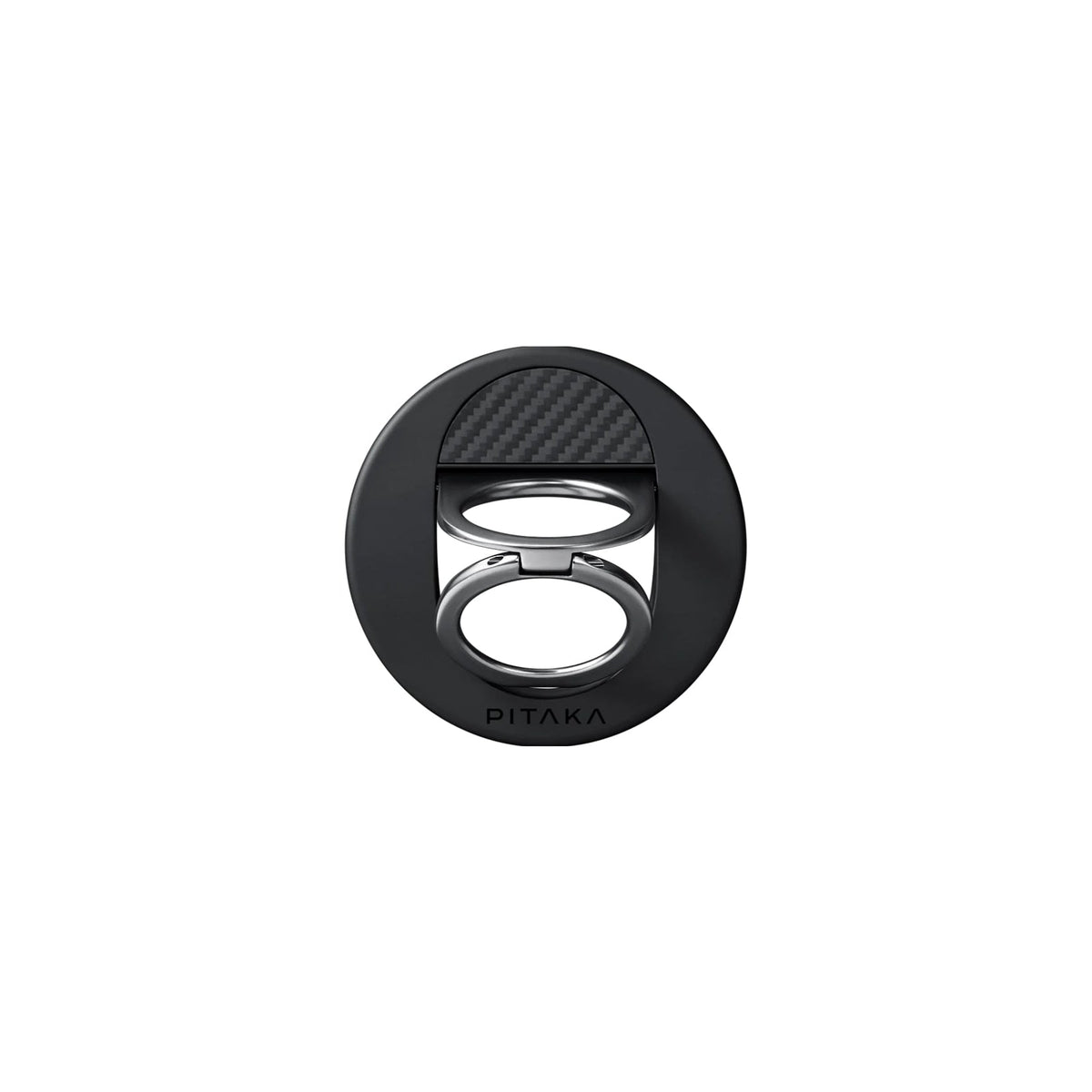 Pitaka iPhone 16 Pro Max Karbon Kılıf MagSafe Uyumlu Aramid Fiber - Cairn 600D Black Gray Yüzük Standlı