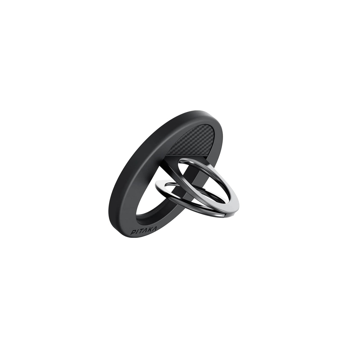 iPhone 16 Pro Max Karbon Kılıf MagSafe Uyumlu Aramid Fiber - Cairn 600D Black Gray Yüzük Standlı