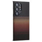 Pitaka Galaxy S24 Ultra Karbon Kılıf MagSafe Uyumlu Aramid Fiber - Edge Sunset