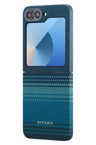 Pitaka Tactile Woven Galaxy Z Flip 6 MagSafe Uyumlu Aramid Fiber Kılıf Moonrise