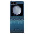 Pitaka Galaxy Z Flip6 Karbon Kılıf MagSafe Uyumlu Aramid Fiber - Edge Moonrise