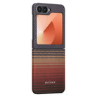 Pitaka Galaxy Z Flip6 Karbon Kılıf MagSafe Uyumlu Aramid Fiber - Edge Sunset