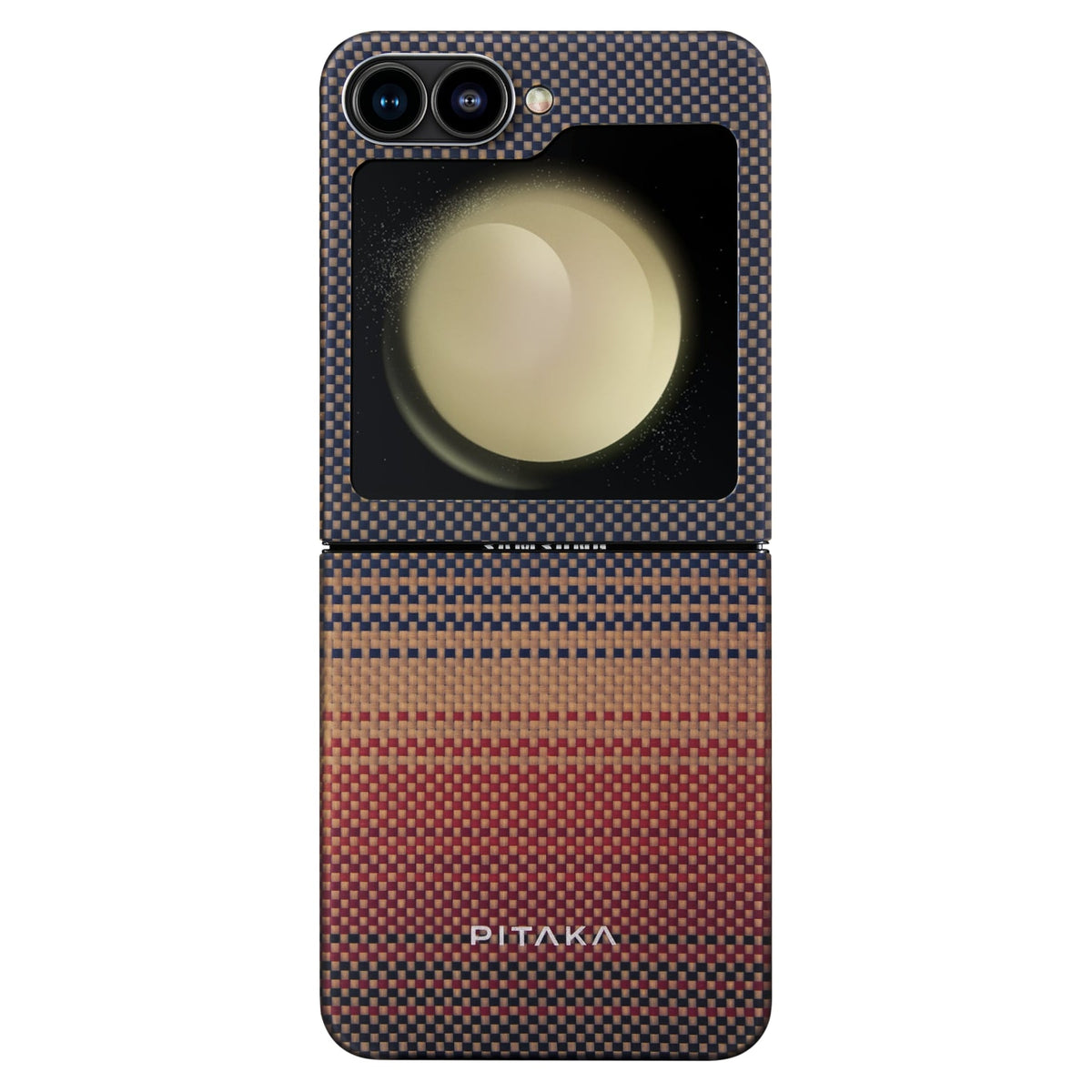 Galaxy Z Flip6 Karbon Kılıf MagSafe Uyumlu Aramid Fiber - Edge Sunset