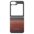 Pitaka Galaxy Z Flip6 Karbon Kılıf MagSafe Uyumlu Aramid Fiber - Edge Sunset