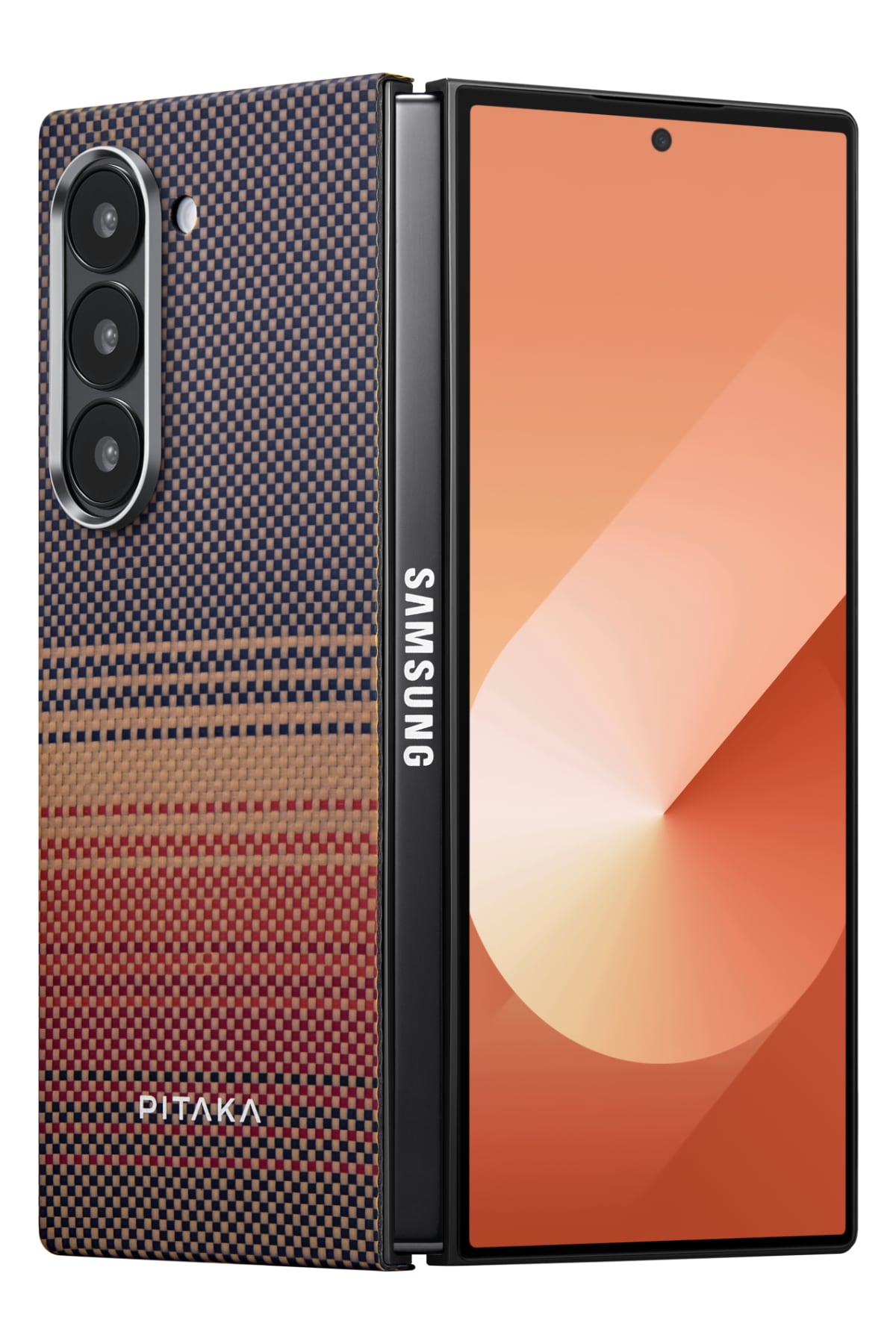 Samsung Galaxy Z Fold 6 Karbon Kılıf - Pitaka Tactile Woven Sunset