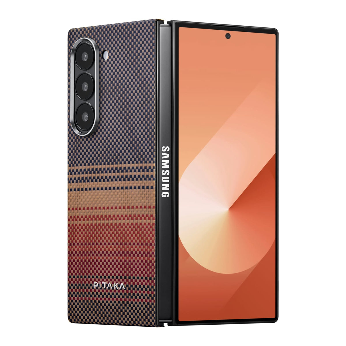 Galaxy Z Fold6 Karbon Kılıf MagSafe Uyumlu Aramid Fiber - Edge Sunset