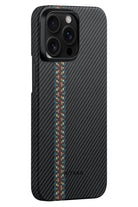 Pitaka Tactile Woven iPhone 14 Pro MagSafe Uyumlu 600D Aramid Fiber Kılıf Brake The Line