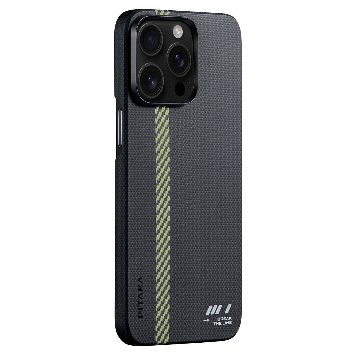Pitaka iPhone 15 Pro Max Karbon Kılıf MagSafe Uyumlu Aramid Fiber - Edge Break The Line