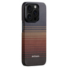 Pitaka iPhone 15 Pro Max Karbon Kılıf MagSafe Uyumlu Aramid Fiber - Edge Sunset