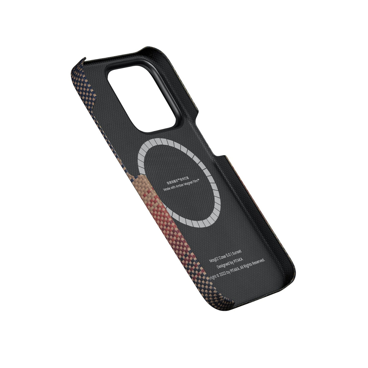 iPhone 15 Pro Max Karbon Kılıf MagSafe Uyumlu Aramid Fiber - Edge Sunset