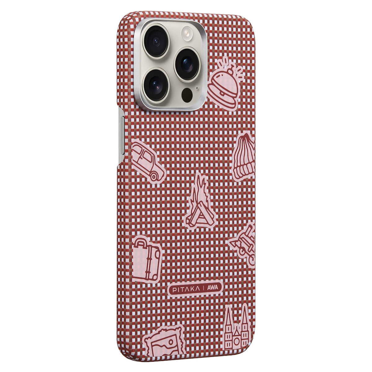 Pitaka iPhone 15 Pro Max Karbon Kılıf MagSafe Uyumlu Aramid Fiber - Edge Bonfire