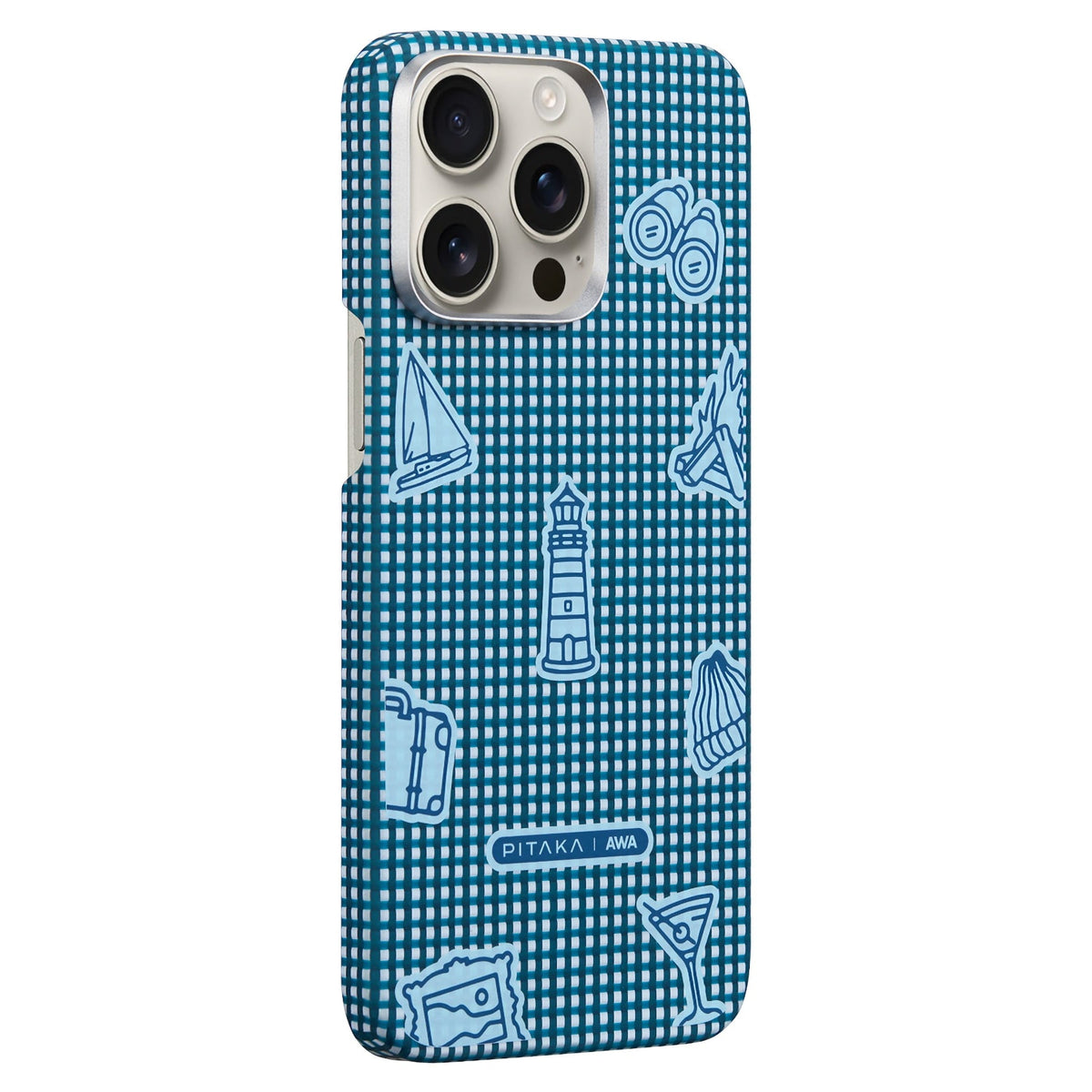 iPhone 15 Pro Max Karbon Kılıf MagSafe Uyumlu Aramid Fiber - Edge Ocean
