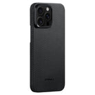 Pitaka iPhone 15 Pro Max Karbon Kılıf MagSafe Uyumlu Aramid Fiber - Edge 600D Black Gray