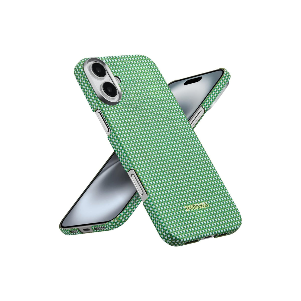 Pitaka iPhone 16 Karbon Kılıf MagSafe Uyumlu Aramid Fiber - Edge Forest Green