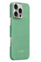 Pitaka Ultra Slim iPhone 16 Pro MagSafe Uyumlu Aramid Fiber Kılıf Forest Green