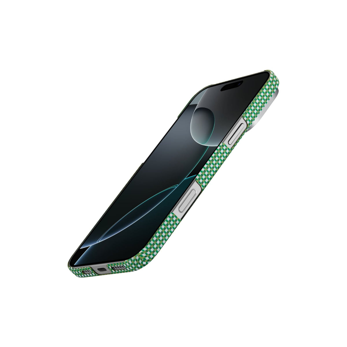 Pitaka iPhone 16 Pro Max Karbon Kılıf MagSafe Uyumlu Aramid Fiber - Edge Forest Green
