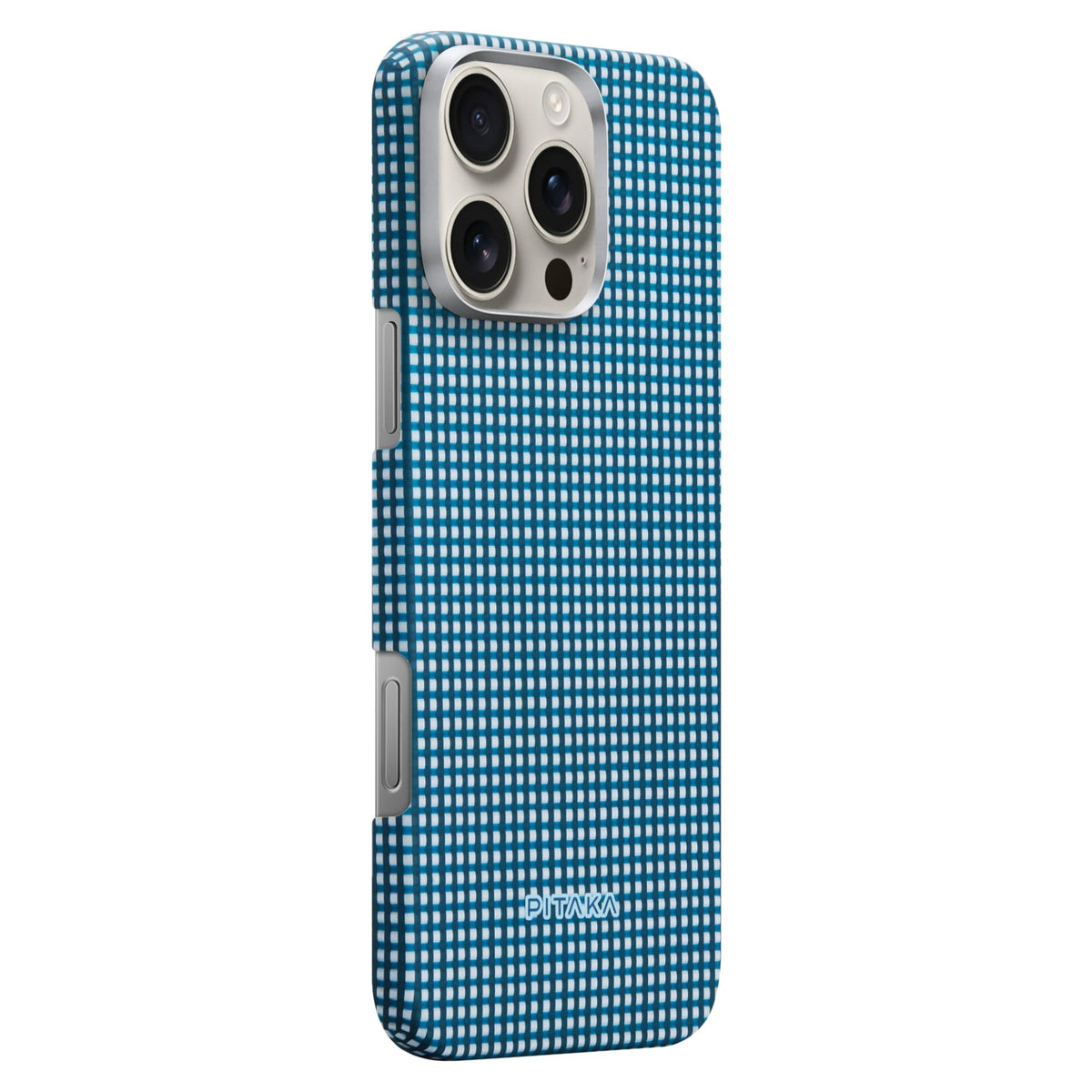 Pitaka iPhone 16 Pro Max Karbon Kılıf MagSafe Uyumlu Aramid Fiber - Edge Ocean Blue