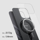 iPhone 16 Pro Karbon Kılıf MagSafe Uyumlu Aramid Fiber - Edge Rebuilding Siyah