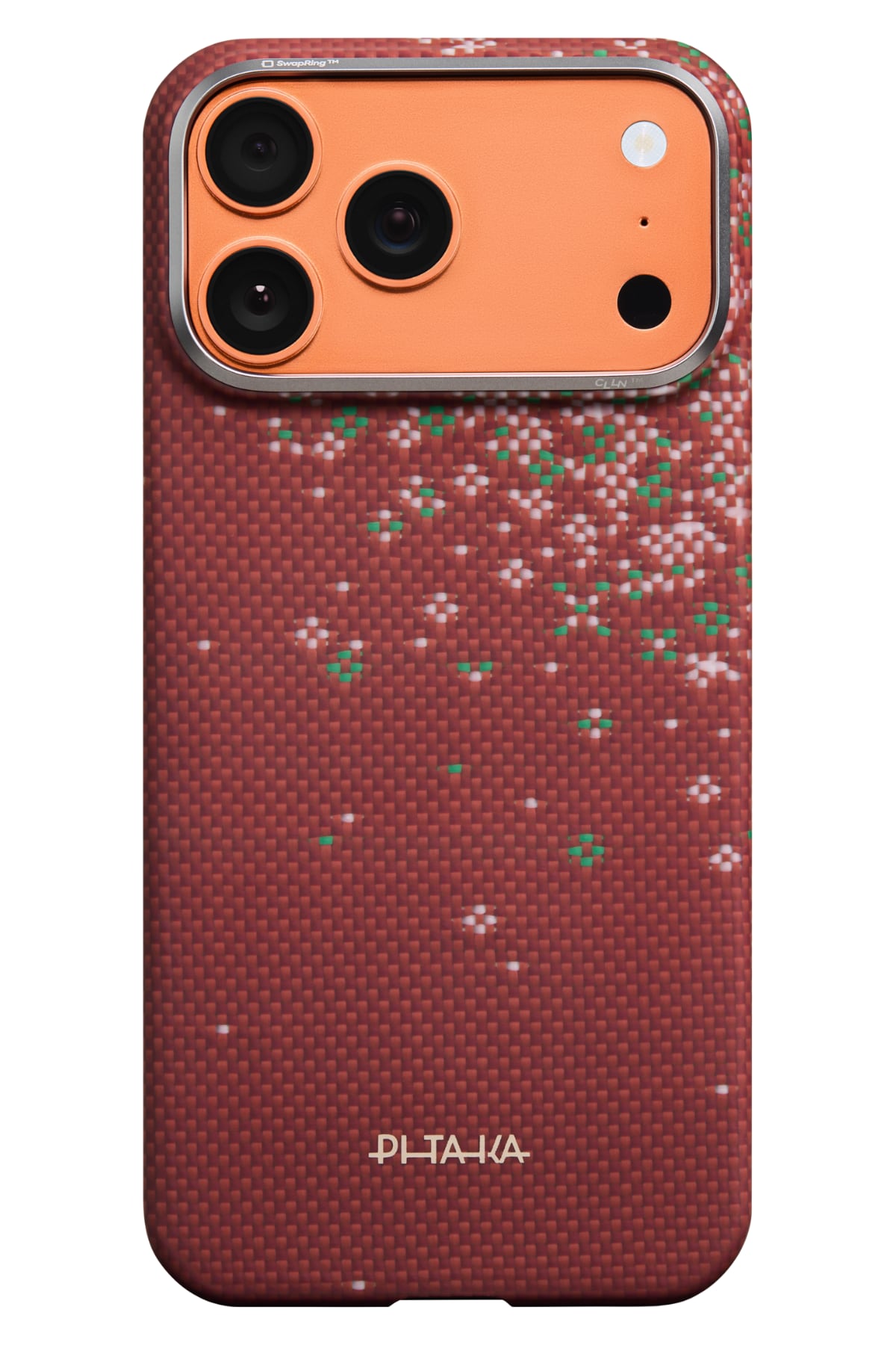 Pitaka Sakura Hours iPhone 17 Pro MagSafe uyumlu Aramid Fiber Kılıf Daybreak Red