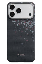 Pitaka Sakura Hours iPhone 17 Pro Max MagSafe uyumlu Aramid Fiber Kılıf Midnight Black